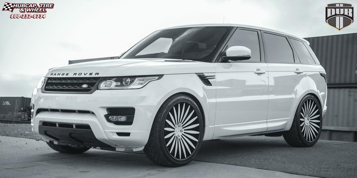 vehicle gallery/land rover range rover sport dub xa70 sterling 24X10  White and Black wheels and rims